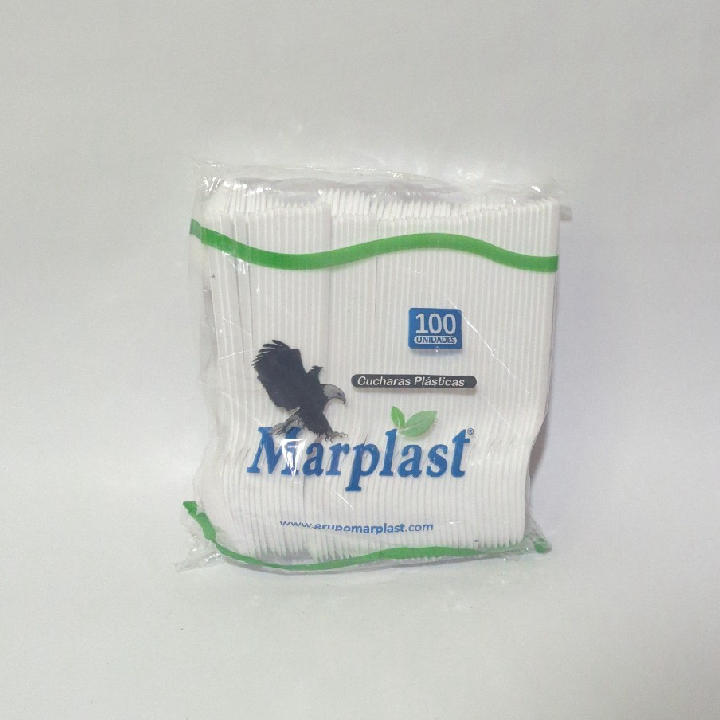 CUCHARAS MARPLAST CAJA  50 PAQ x 100 UNID 
