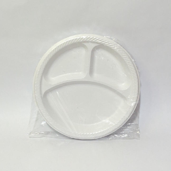 PLATO NUM 9 C/3 DIVISIONES BLANCO (1X20) 