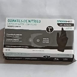 GUANTES DE NITRILO NEGRO TALLA L CJA X 50 PARES (100 UNID)